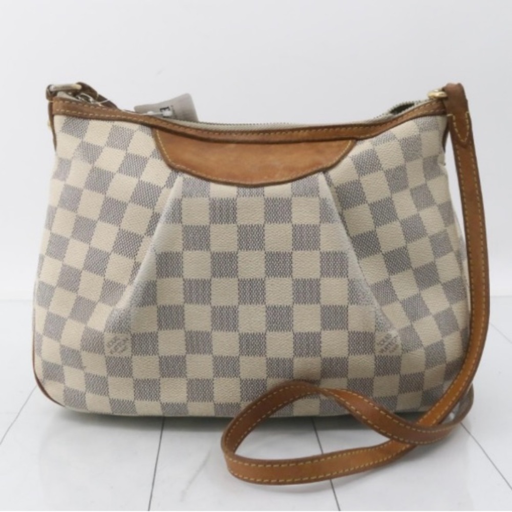 Louis Vuitton Damier Azur Siracusa PM Crossbody Shoulder Bag